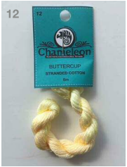 Chameleon No. 12 Buttercup hand dyed stranded cotton