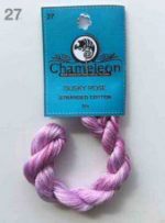 Chameleon No. 27 Dusty Rose hand dyed embroidery and cross stitch cotton