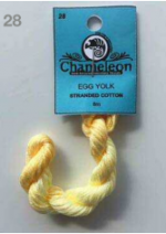 Chameleon No. 28 Egg Yolk hand dyed embroidery and cross stitch cotton