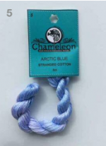 Chameleon No. 5 Arctic Blue stranded cotton, hand dyed cotton