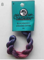 Chameleon No. 8 Blackberry hand dyed stranded cotton