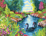 Collection D'Art 11871W-Garden Stream Tapestry