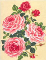 Collection D'Art 3118 Roses and Rose Buds Tapestry