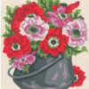 Collection D'Art 3144 Pot of Anemones Tapestry