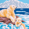Collection D'Art 3152 Polar Bear and Cub Tapestry