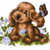 Collection DÁrt 3191 Puppy And Butterfly Tapestry