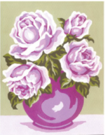 Collection D'Art 3239 Mauve Rose Bowl Tapestry