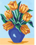 Collection D'Art 3240 Vase of Yellow Tulips Tapestry