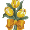 Collection D'Art 3275 Yellow Tulips Tapestry