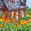 Collection D'Art 3296 House in the Country Tapestry