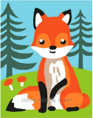 Collection D'Art 3321 Fox Cub Tapestry