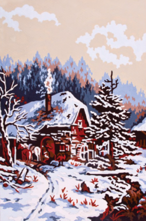 Collection D'Art 6138 Mountain House Tapestry