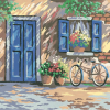 Collection D'Art 6151 Blue Door Tapestry