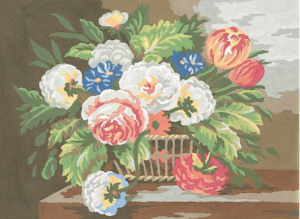 Collection D'Art 6161 flowers in a Basket Tapestry