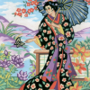 Collection D'Art 6190 Chinesse Lady with umbrella Tapestry