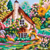 Collection D'Art 6219 Colourful House Tapestry