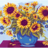 Collection D'Art 6226 Vase of Sunflowers Tapestry