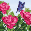 Collection D'Art 6244 Roses with Butterfly Tapestry