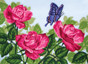 Collection D'Art 6244 Roses with Butterfly Tapestry