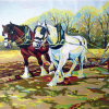 Collection D'Art 6251 Clydesdale At Work Tapestry