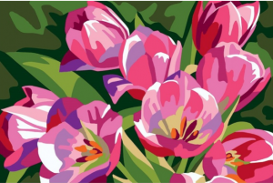 Collection D'Art 6289 Pink Tulips Tapestry