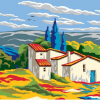 Collection D'Art 6295 Mountain House Tapestry