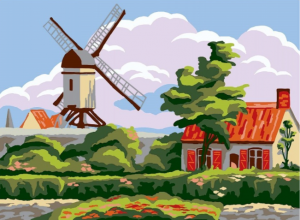 Collection D'Art 6298 Windmill Tapestry