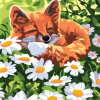 Collection D'Art 6328 Sleeping Fox Tapestry