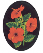 Collection D'Art 7011 Three Red Flowers Tapestry
