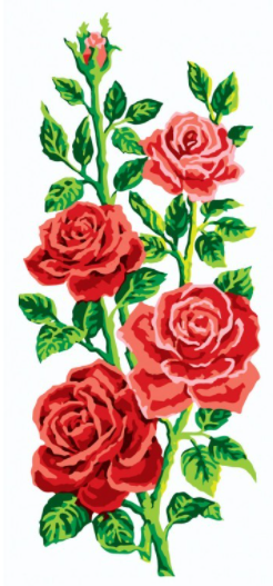 Collection D'Art 8014 Red Roses Tapestry