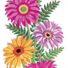 Collection D'Art 8022 Pink and Yellow Daisies Tapestry