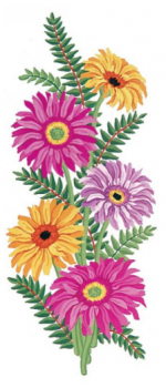 Collection D'Art 8022 Pink and Yellow Daisies Tapestry