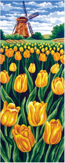 Collection D'Art 8048 Tulip Fields Tapestry