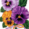 Collection D'Art 3287 Pansies tapestry