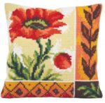 Indian Poppy Awekening Tapestry Cushion Kit