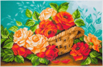 Printer Aida PA1241 - Flower Basket, Cross Stitch Patterns