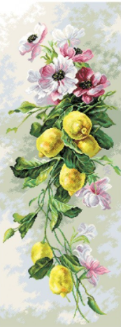 Printer Aida-PA1819 Lemon Waltz; Cross Stitch Pattern; 14 Count